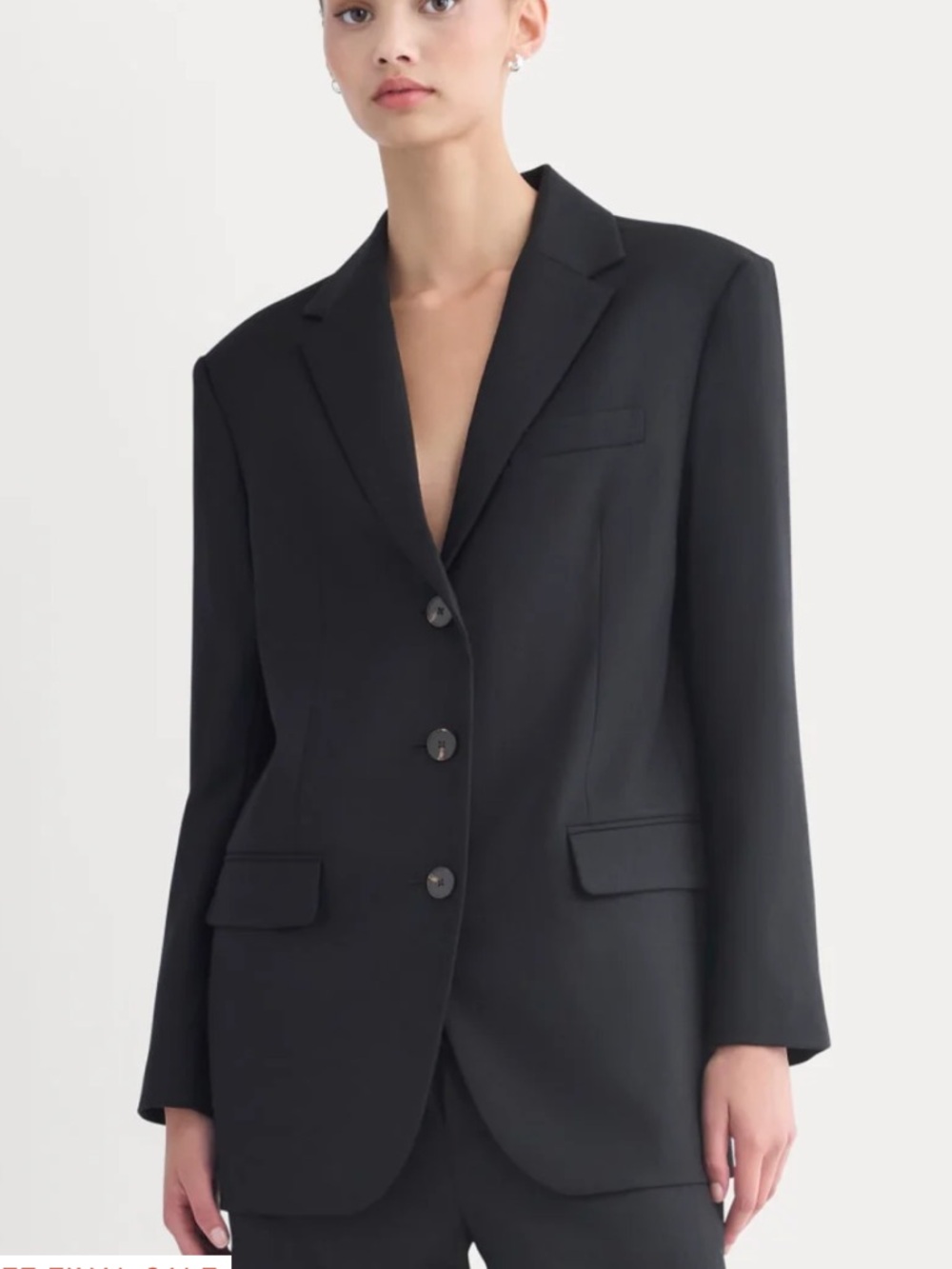 Everlane 80’s blazer Black Tailored Single-Breasted jacket 4